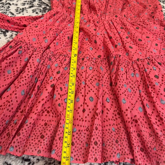 Ulla Johnson Arisa Mini Dress in Hibiscus, Silk Chiffon, Crossover neckline 10 - Picture 14 of 16